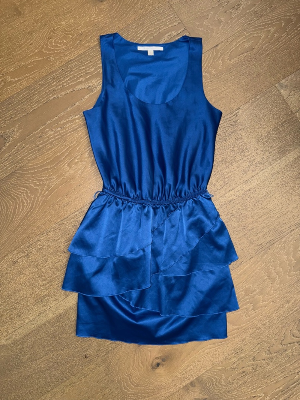 LC Lauren‎ Conrad Satin Scoop Neck Dress in Cobalt Blue